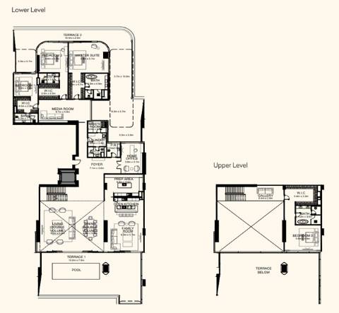Duplex T4 com Piscina em West Crescent Dubai