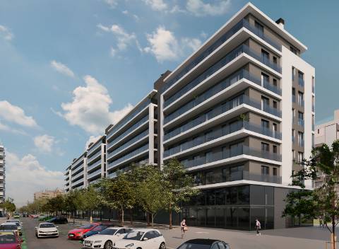 Apartamento T3 em construção, condomínio privado.