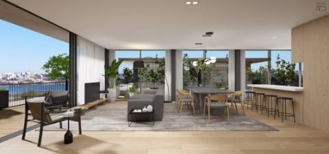 Apartamento T3 com varanda e estacionamento na Margem do Rio Douro