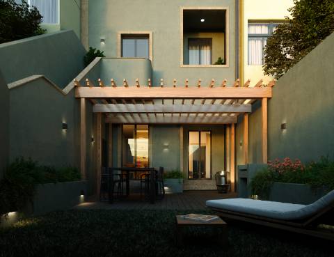 Apartamento T1 totalmente remodelado, com logradouro. - Boavista