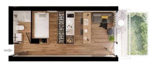 Estúdio em Empreendimento de Luxo no Porto