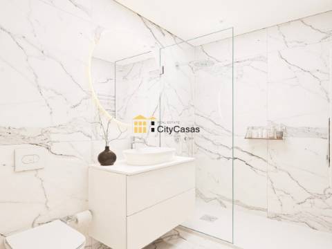 T3+1 Novo c/ Terraço e Box | Condomínio Fechado c/ Piscina