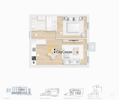 Apartamento T1 | Porto Art Square