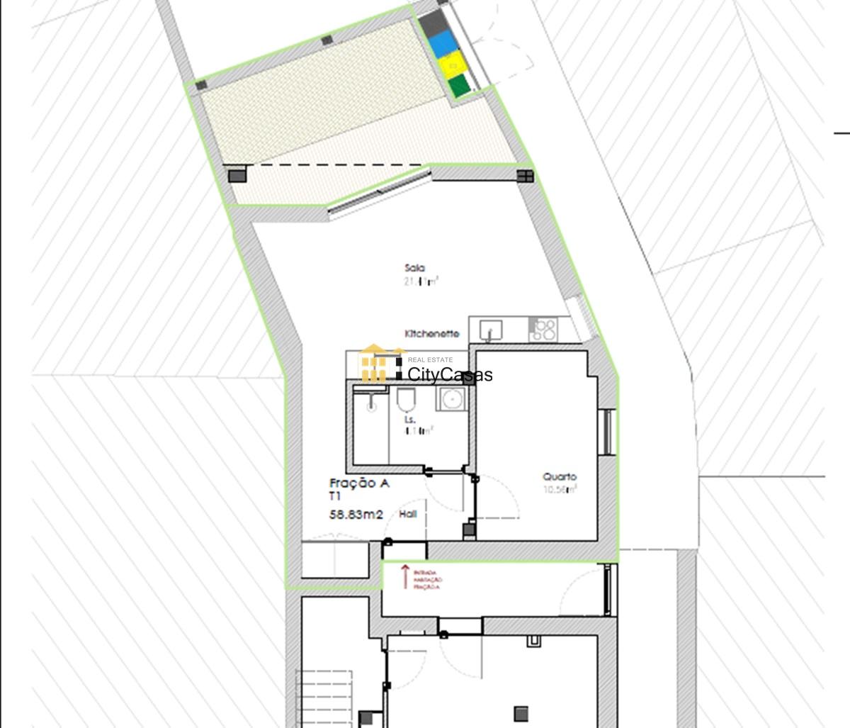 Apartamento T1 c/ Terraço | Centro de Matosinhos