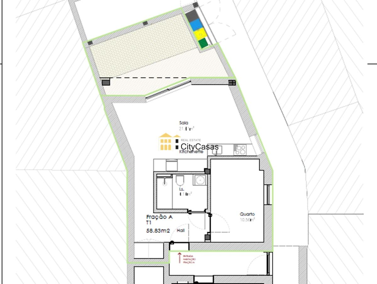 Apartamento T1 c/ Terraço | Centro de Matosinhos
