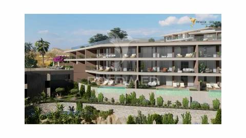 Apartamento t2 jardim e piscina privada vista mar