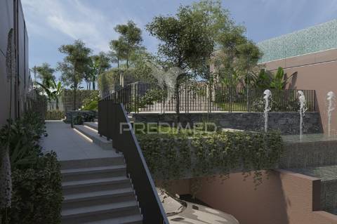 Apartamento t1 com piscina privada e jardim