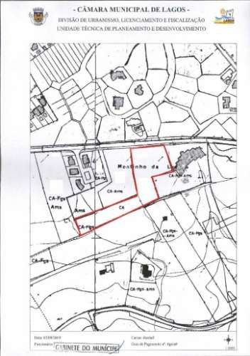 Terreno urbanizável com vista mar junto à praia da luz, lagos