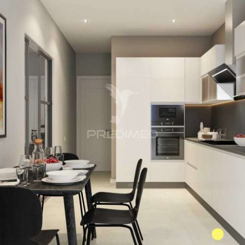 Apartamento t1 c/garagem em construção na praia da rocha