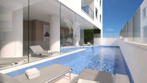 Novo t2 de luxo com terraço e garagem na praia rocha