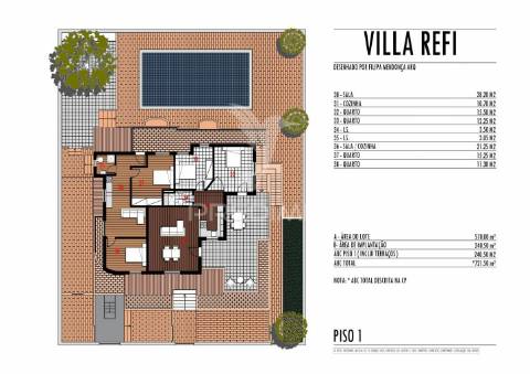 Moradia t4 + t2 + t2 + t1 + t1 + t1 c/piscina