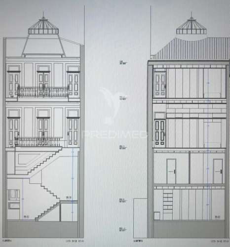 Prédio fachada antiga proj. aprov. à batalha-porto