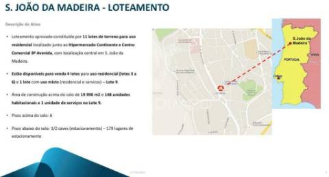 Lotes  habitação - ao continente - s. joão da madeira