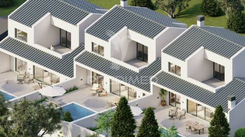 Moradias patâ deluxe - t3 com piscina e garagem