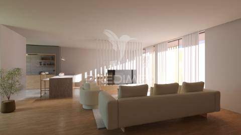 Elegante moradia contemporânea em fase inicial de construção, com 3 quartos e vistas para o mar e piscina!