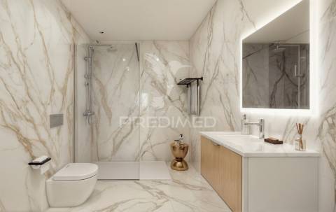 T 3 vista de mar e ria na praia da costa nova