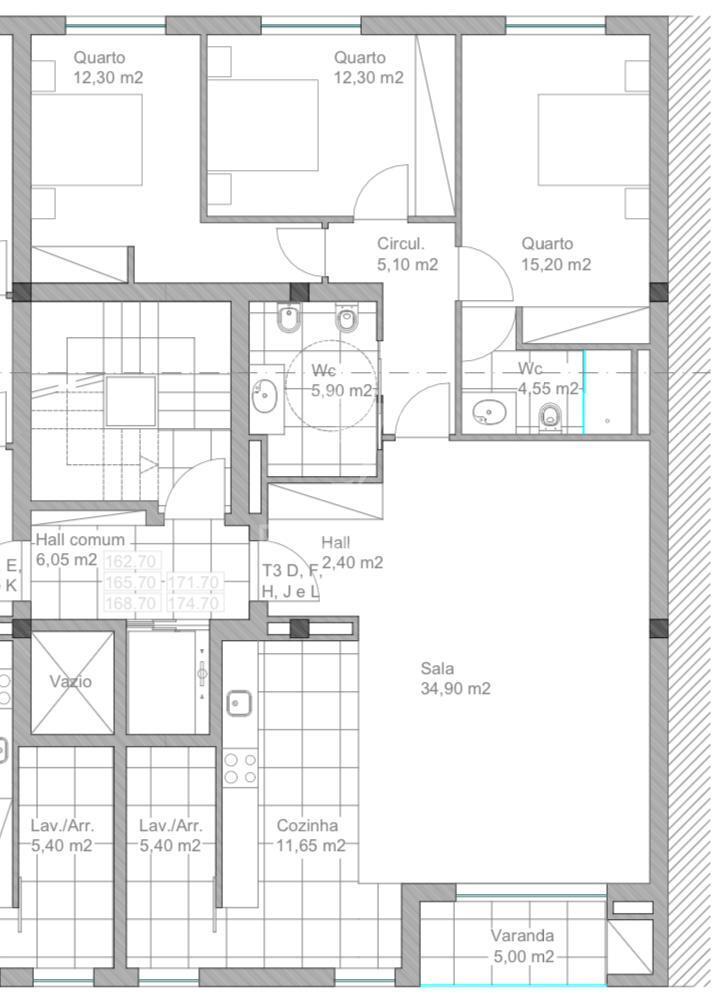 Apartamento t3 novo - próximo ao centro de braga
