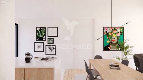 T1 leça de palmeira em contrução com terraço