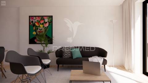 T1 leça de palmeira em contrução com terraço