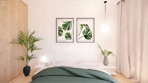 T1 leça de palmeira em contrução com terraço