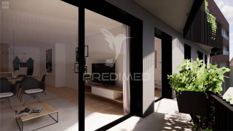 T1 leça de palmeira em contrução com terraço