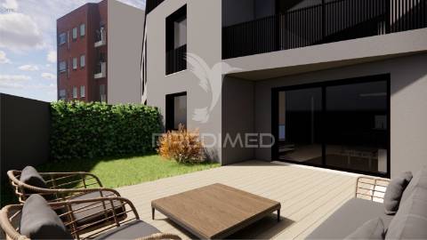 T1 leça de palmeira em contrução com terraço