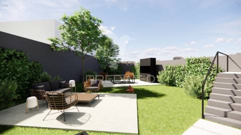 T1 leça de palmeira em contrução com terraço