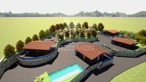 Duas moradias no empreendimento turístico no parque nacional da peneda-gerês