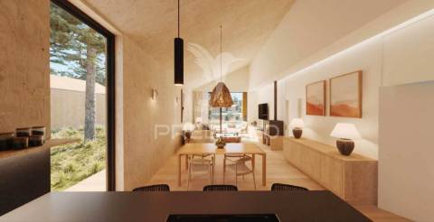 Moradia t2 nova, de madeira, junto à lagoa de óbidos