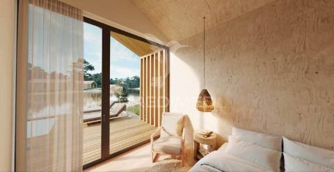 Moradia t3 nova, de madeira, junto à lagoa de óbidos