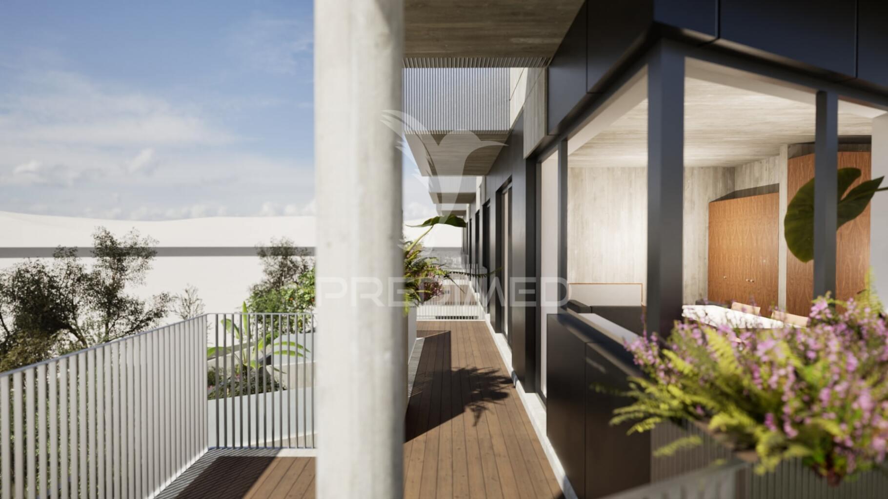 T1 novo c/  45 m2 de terraço