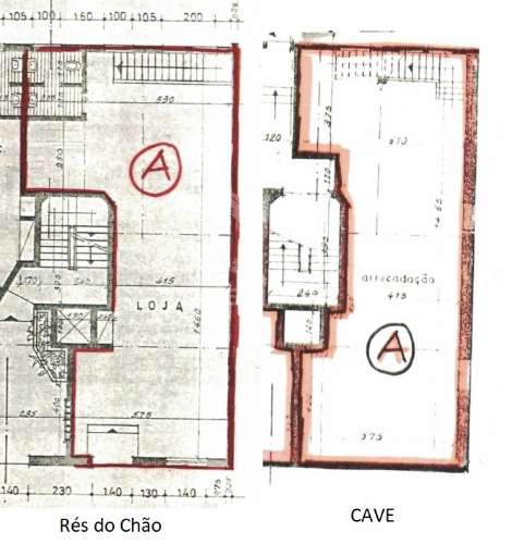 Loja no centro de loulé com dois pisos e potencial habitacional