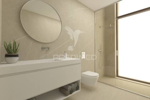 Moradias em construção de arquitetura escandinava em condomínio privado – fátima