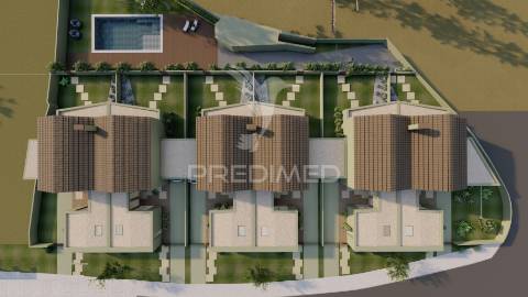 Moradias em construção de arquitetura escandinava em condomínio privado – fátima