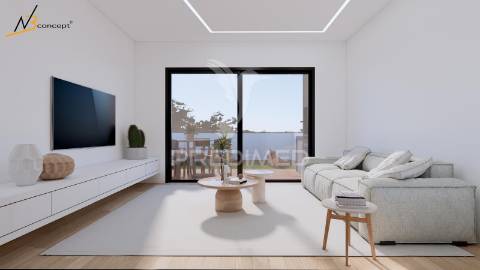 Moradia banda t2 + 1 com logradouro e terraço