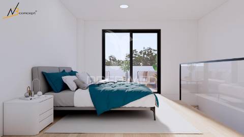 Moradia banda t2 + 1 com logradouro e terraço