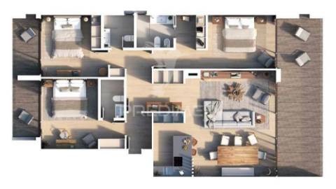 Apartamento premium com 3 suites em west cliffs, óbidos