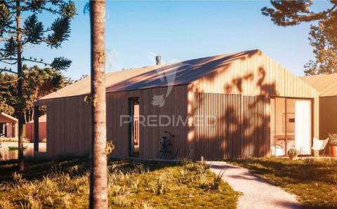 Moradia t1 nova, de madeira, junto à lagoa de óbidos