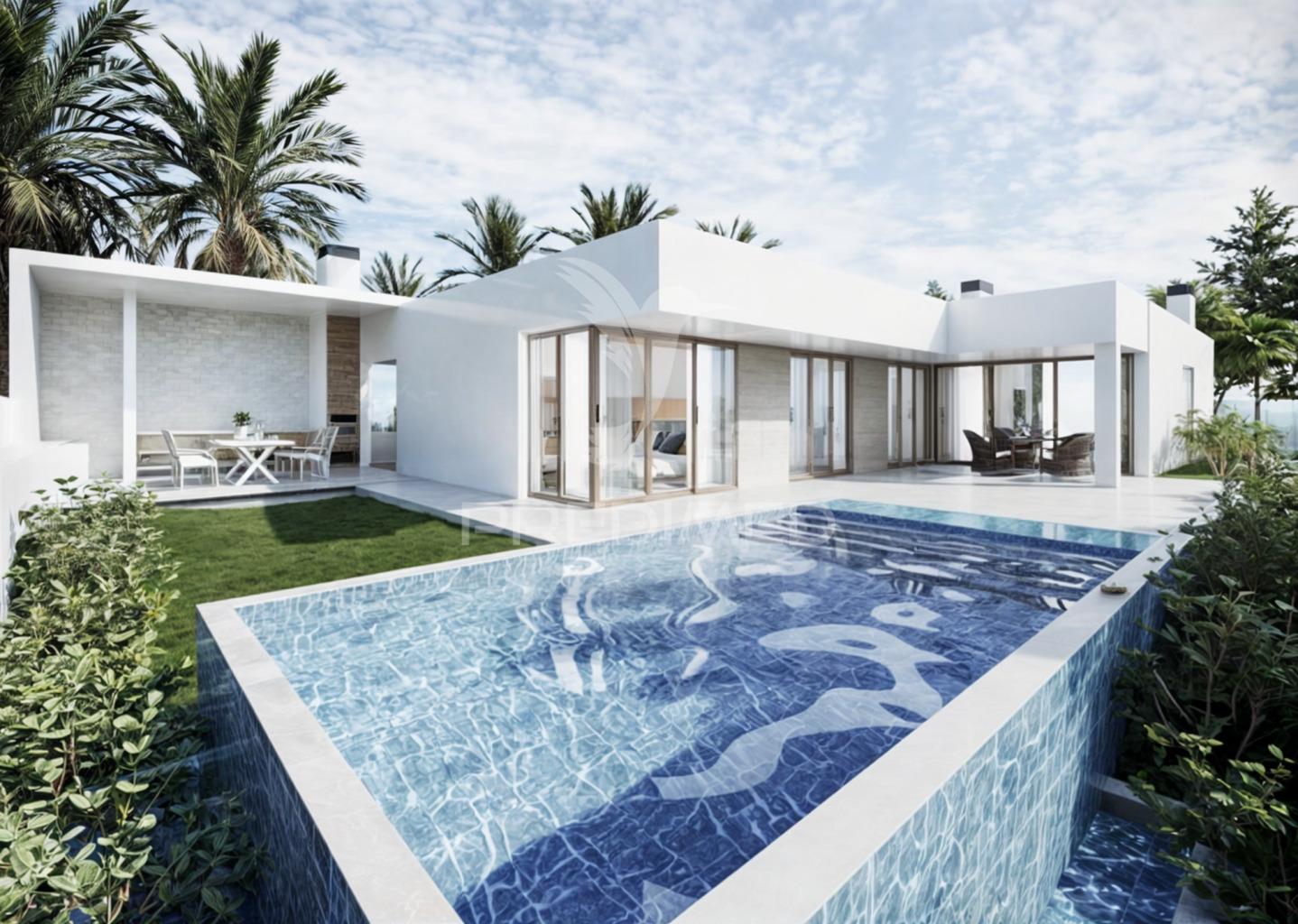 Moradia isolada térrea com piscina em construção — tranquilidade e modernidade em sesimbra