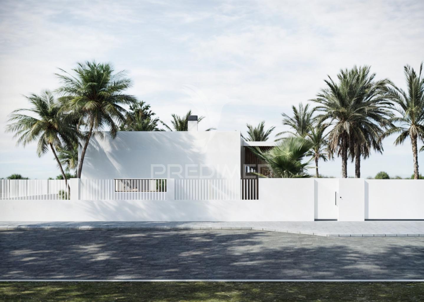 Moradia isolada térrea com piscina em construção — tranquilidade e modernidade em sesimbra