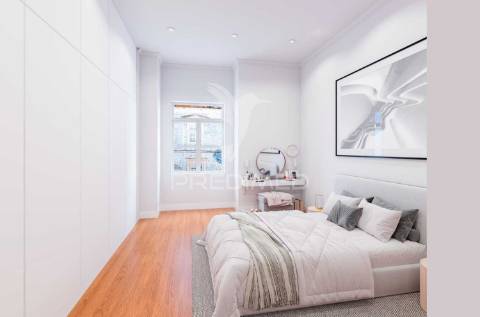 Apartamento t1 em edifício pombalino, centro, vista rio.