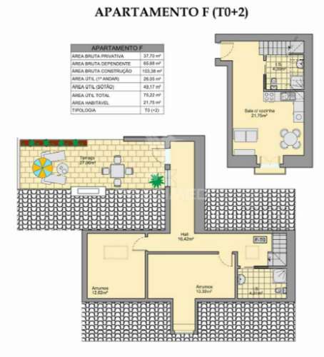 Apartamento t1 em edifício pombalino, centro, vista rio.