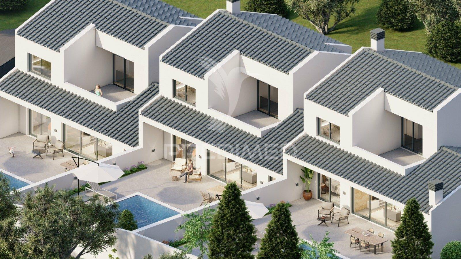 Moradias deluxe t3 com piscina e garagem - patã de cima