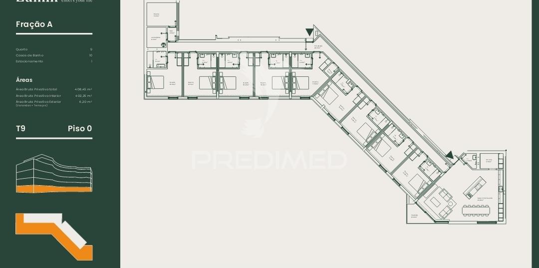Apartamento t9 com varanda em sines