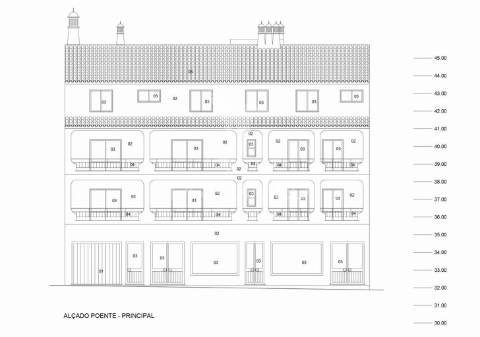 Building in cacela downtown operating as an hostel