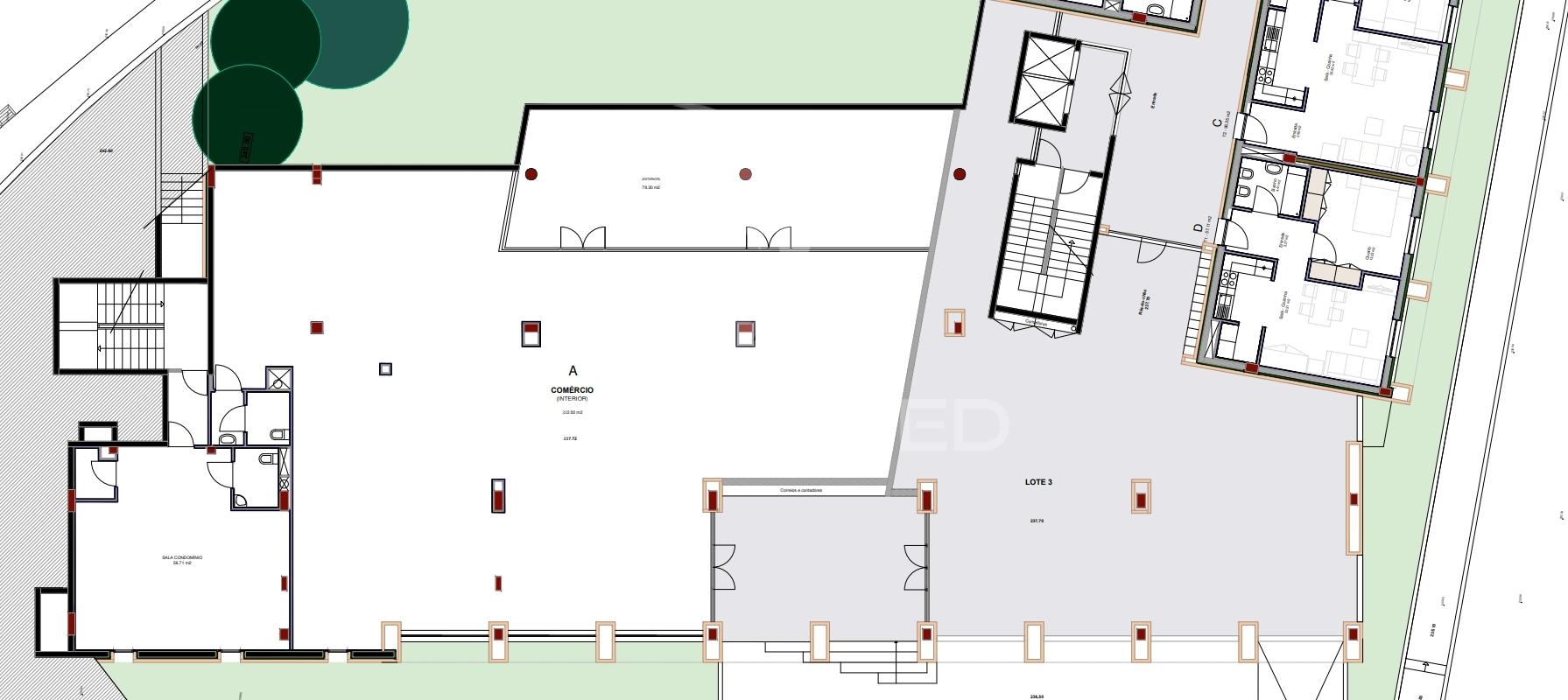 Loja comercial em azurém - guimarães