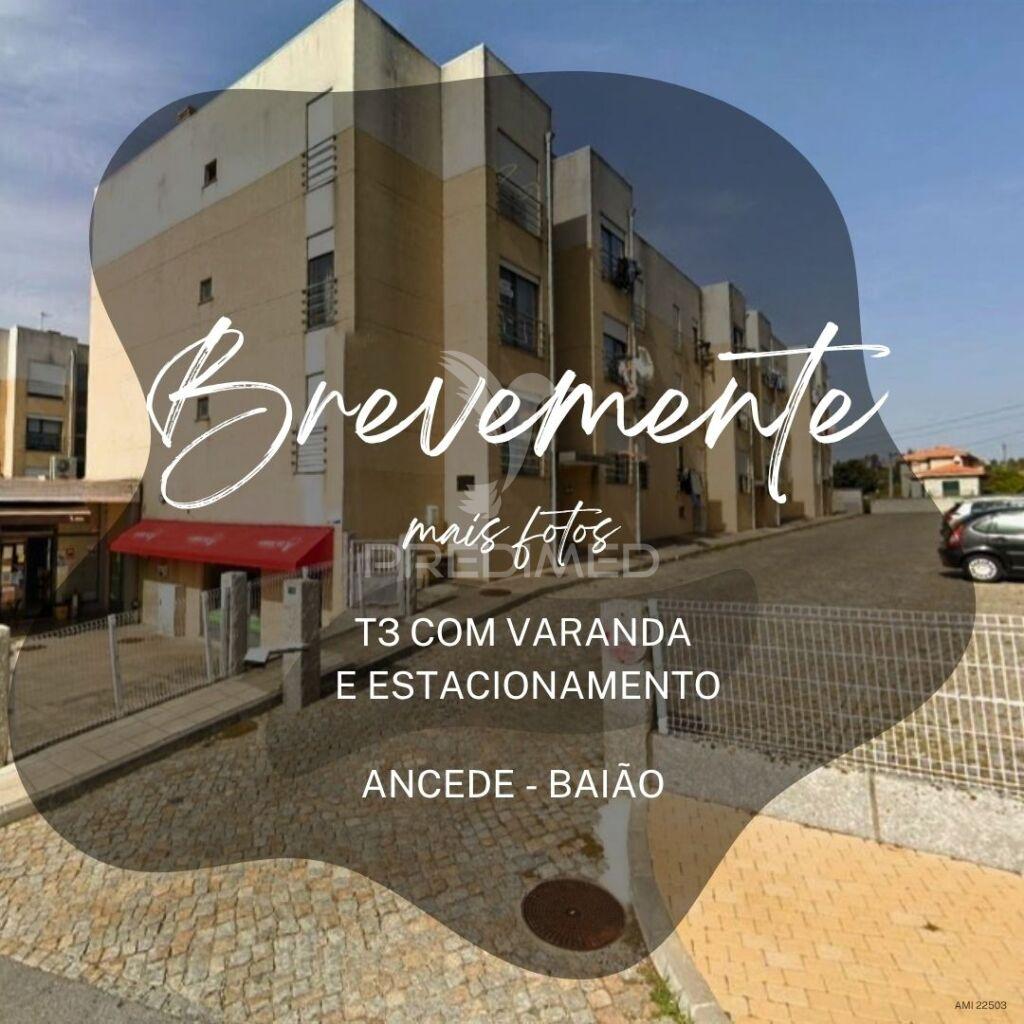 Apartamento t3, com estacionamento, lareira e terraço em ancede (baião)
