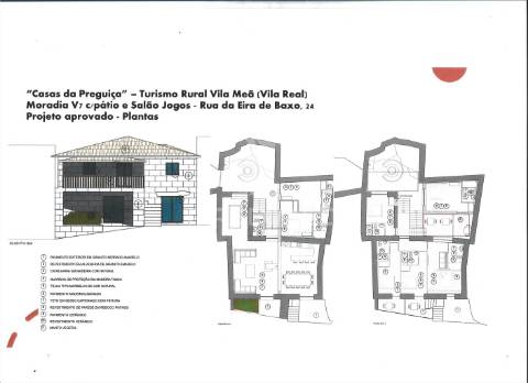 Casa em pedra p/recuperar c/projecto aprovado p/ al