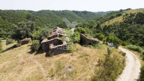 Quinta com 2,3000 ha e ruinas com 72 m2 a 11 km de odemira