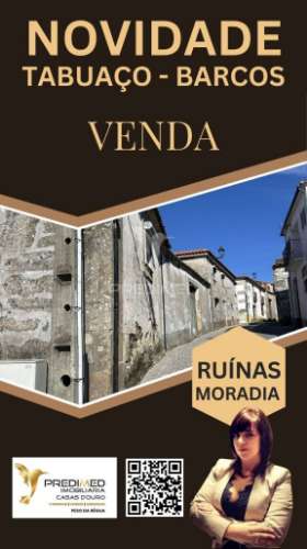 Moradia  em ruínas, em barcos , tabuaço